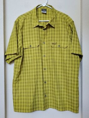 Jack Wolfskin Men’s Outdoor Short-Sleeve Button-Up Shirt. Size XXL